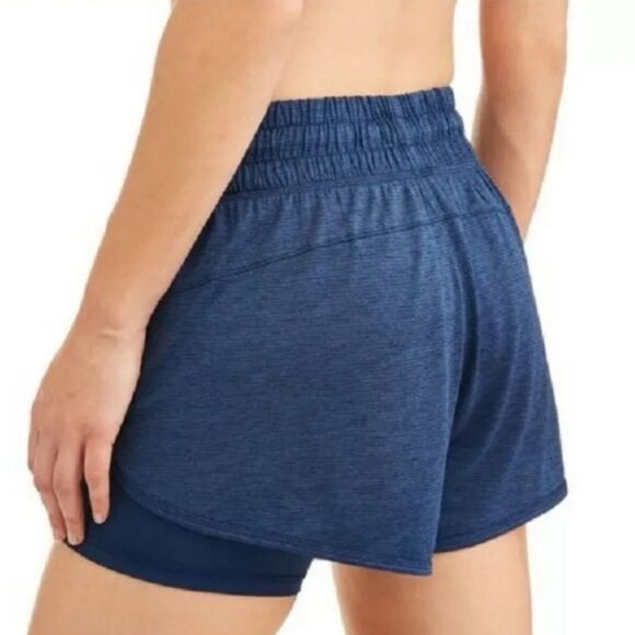 ☔️💜Avia Blue Purple Double Layer Performance Running Shorts Medium - Picture 2 of 12